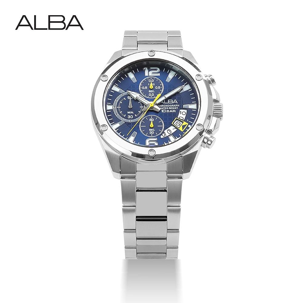 นาฬิกาข้อมือผู้ชาย ALBA รุ่น AM3987X ขนาด 43 มม. สีน้ำเงิน