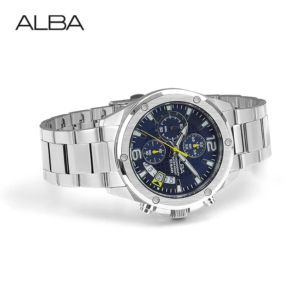 นาฬิกาข้อมือผู้ชาย ALBA รุ่น AM3987X ขนาด 43 มม. สีน้ำเงิน