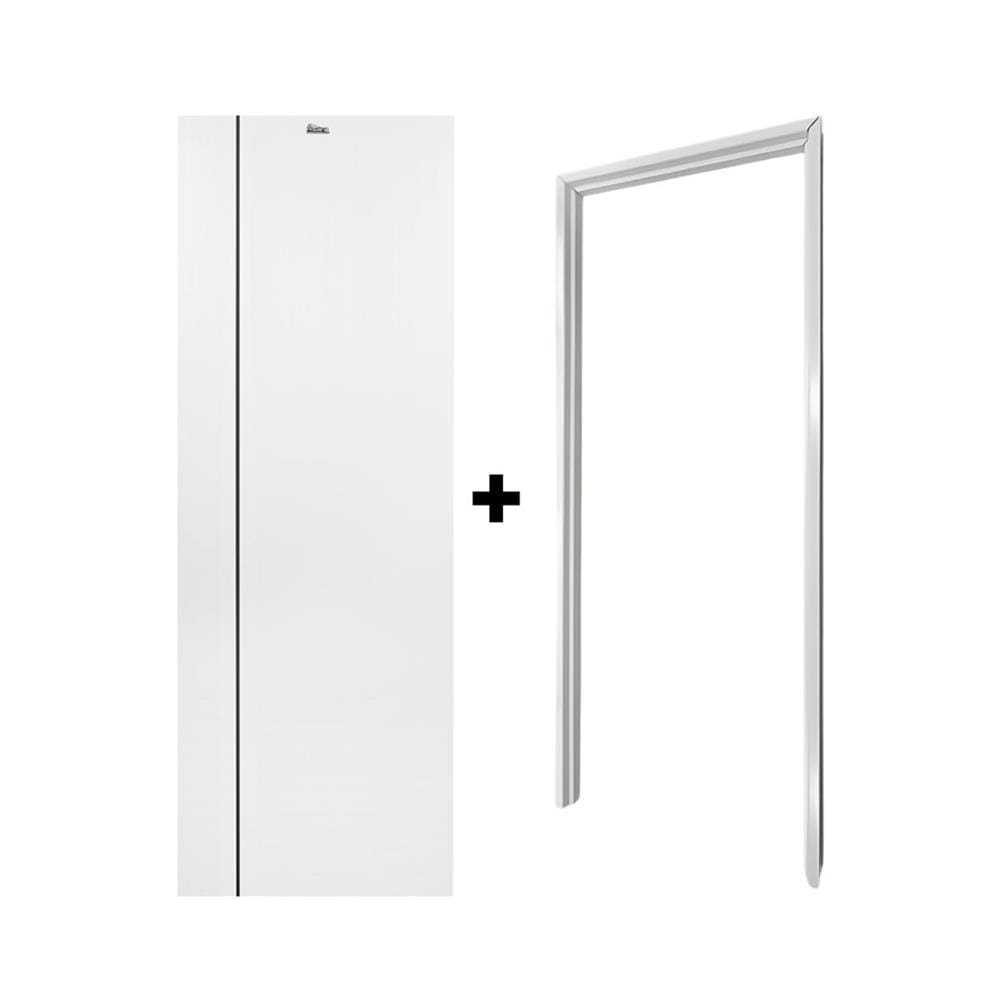 ชุดประตูห้องน้ำพร้อมวงกบ UPVC ไม่เจาะลูกบิด ASARA A811 70x200 ซม. สีขาว