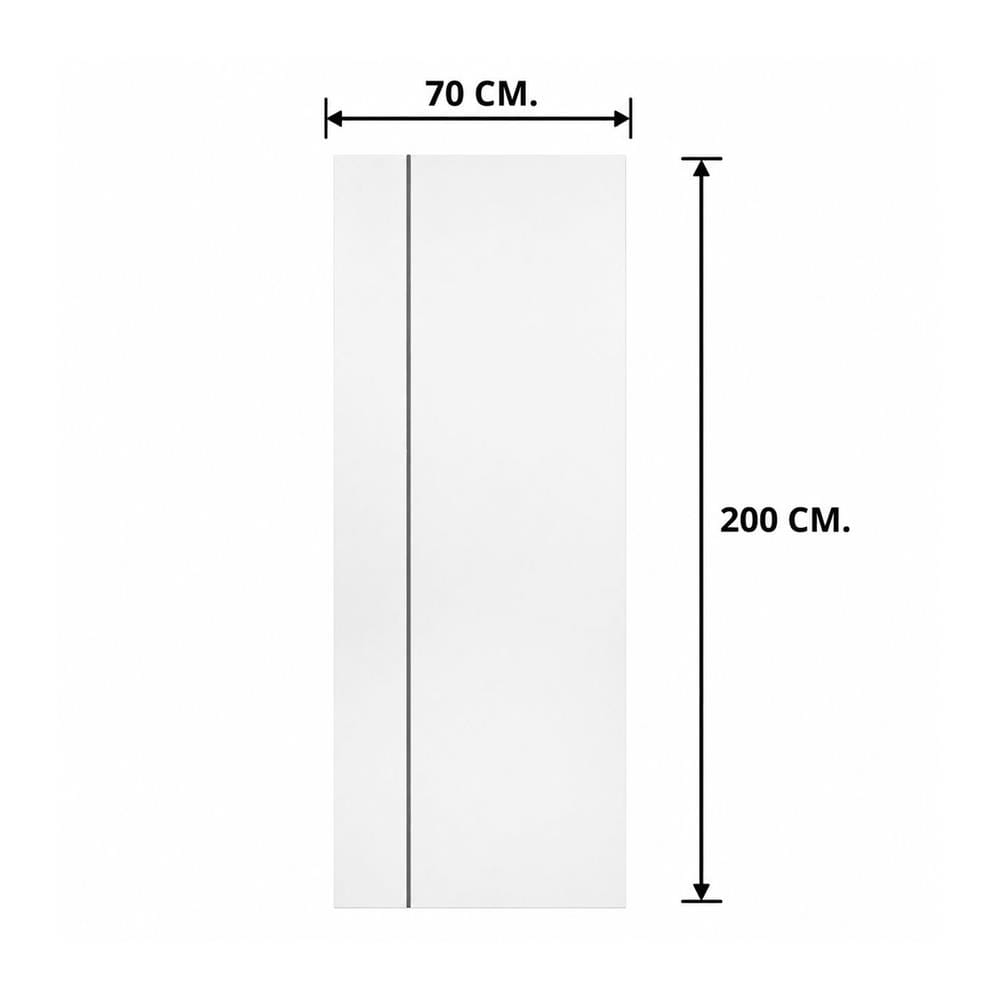 ประตูห้องน้ำ UPVC ไม่เจาะลูกบิด ASARA A811 70x200 ซม. สีขาว