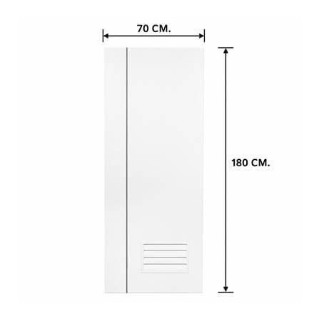 ชุดประตูห้องน้ำพร้อมวงกบ UPVC ไม่เจาะลูกบิด ASARA A812 70x180 ซม. สีขาว_4