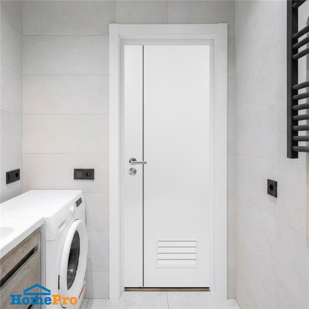 ประตูห้องน้ำ UPVC ไม่เจาะลูกบิด ASARA A812 70x200 ซม. สีขาว