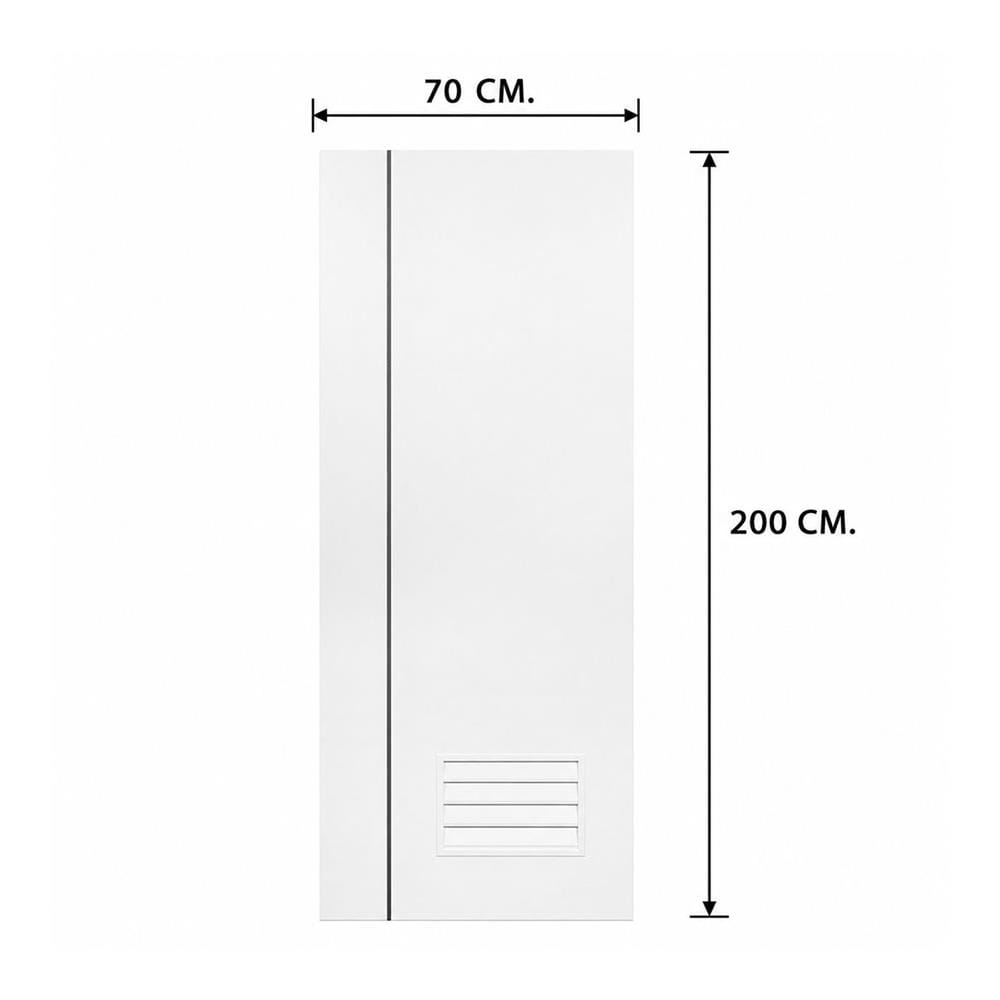 ประตูห้องน้ำ UPVC ไม่เจาะลูกบิด ASARA A812 70x200 ซม. สีขาว