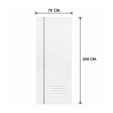 ประตูห้องน้ำ UPVC ไม่เจาะลูกบิด ASARA A812 70x200 ซม. สีขาว_3