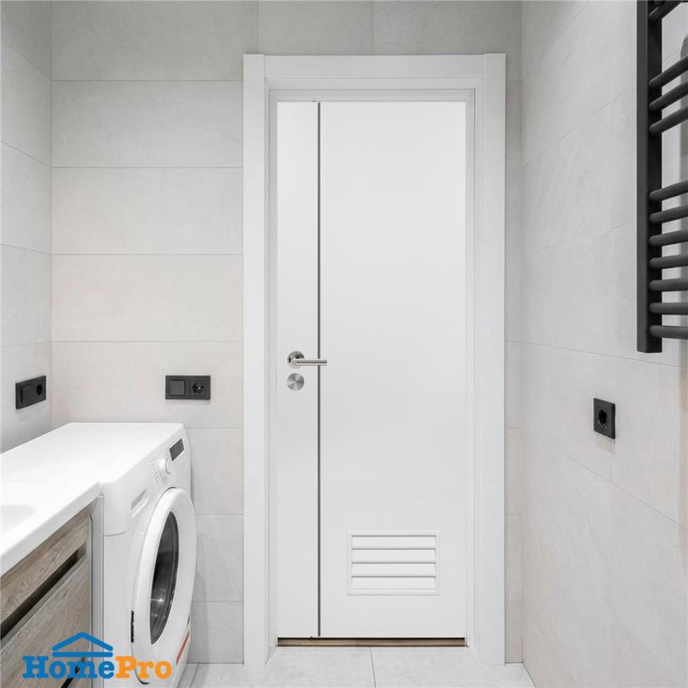 ประตูห้องน้ำ UPVC ไม่เจาะลูกบิด ASARA A812 70x180 ซม. สีขาว