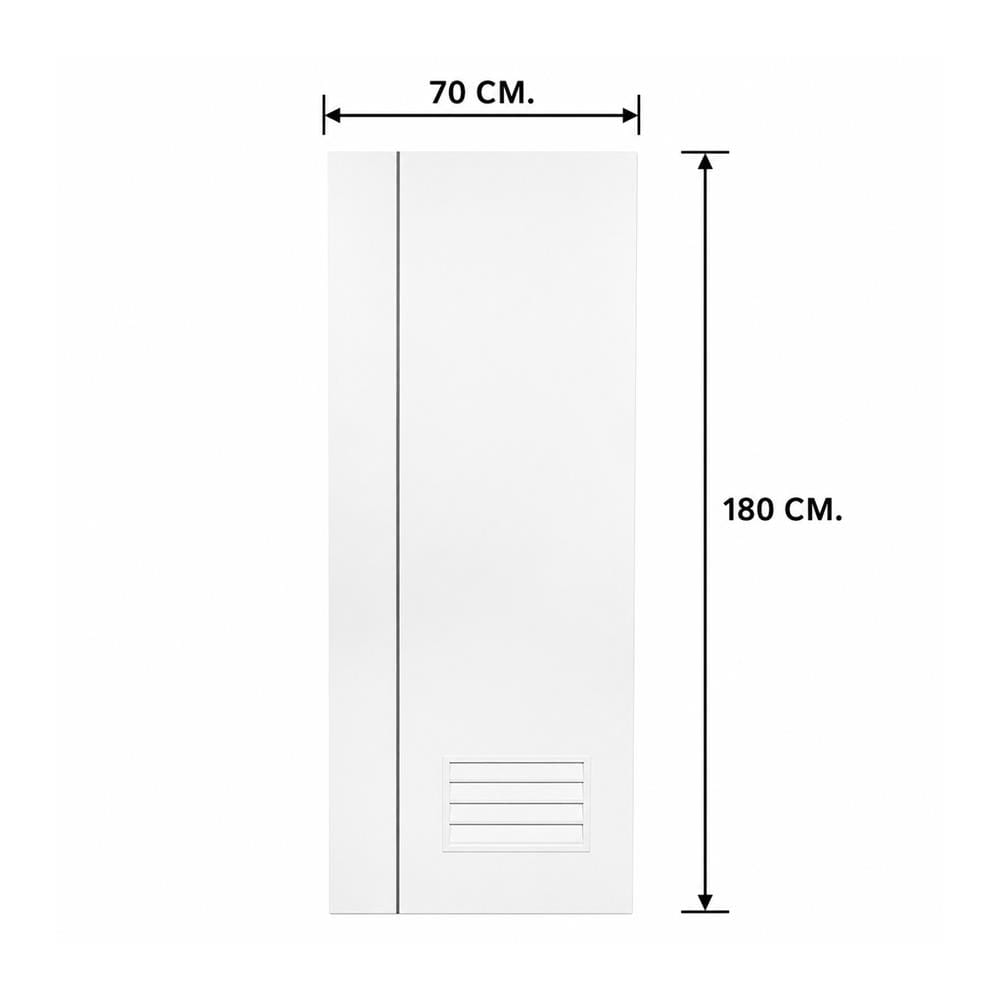 ประตูห้องน้ำ UPVC ไม่เจาะลูกบิด ASARA A812 70x180 ซม. สีขาว
