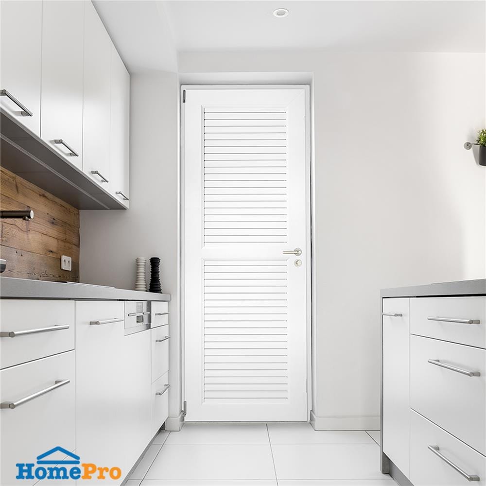 ประตูห้องน้ำ UPVC ไม่เจาะลูกบิด ASARA S937 70x180 ซม. สีขาว