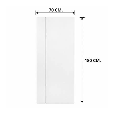ชุดประตูห้องน้ำพร้อมวงกบ UPVC ไม่เจาะลูกบิด ASARA A811 70x180 ซม. สีขาว_4