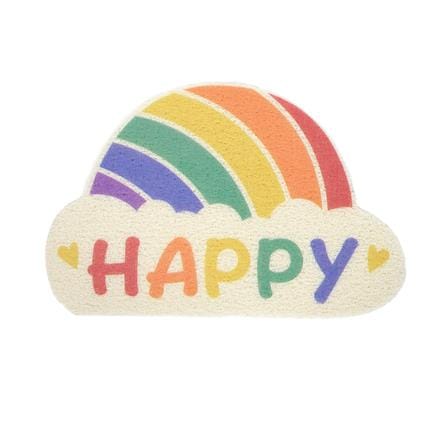 พรมเช็ดเท้าดักฝุ่น SNAZZ T-HAPPY 38x58 ซม. สีขาว_0