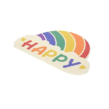 พรมเช็ดเท้าดักฝุ่น SNAZZ T-HAPPY 38x58 ซม. สีขาว_3