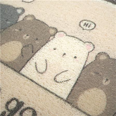 พรมเช็ดเท้าดักฝุ่น SNAZZ T-BEAR 38x58 ซม. สีครีม_2
