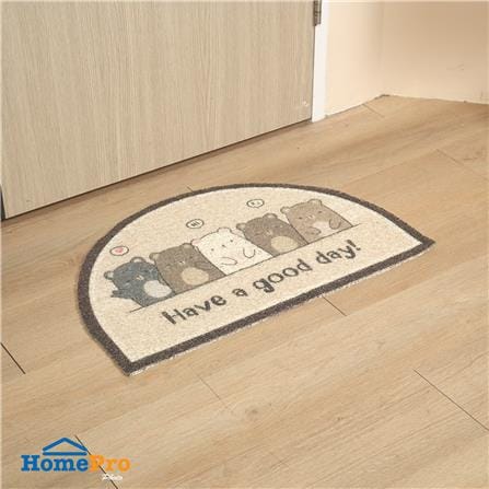 พรมเช็ดเท้าดักฝุ่น SNAZZ T-BEAR 38x58 ซม. สีครีม_4