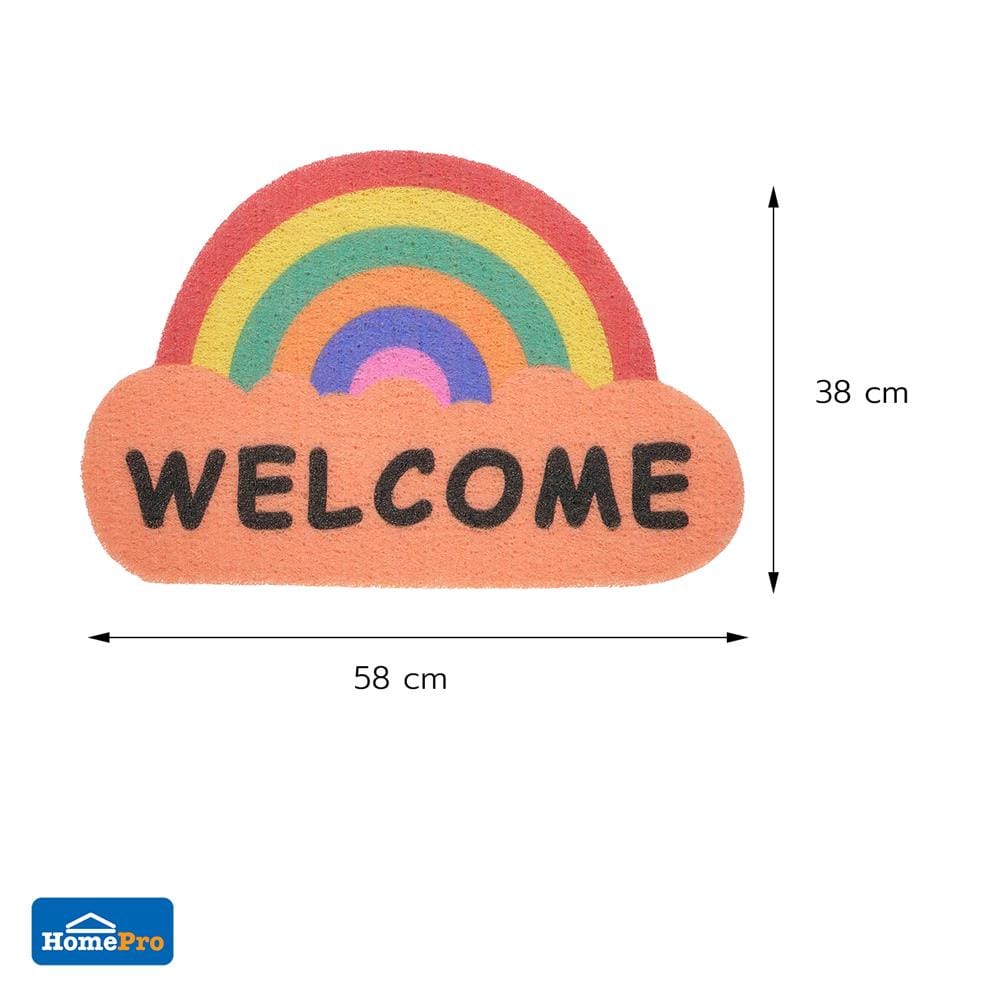 พรมเช็ดเท้าดักฝุ่น SNAZZ T-WELCOME 38x58 ซม.