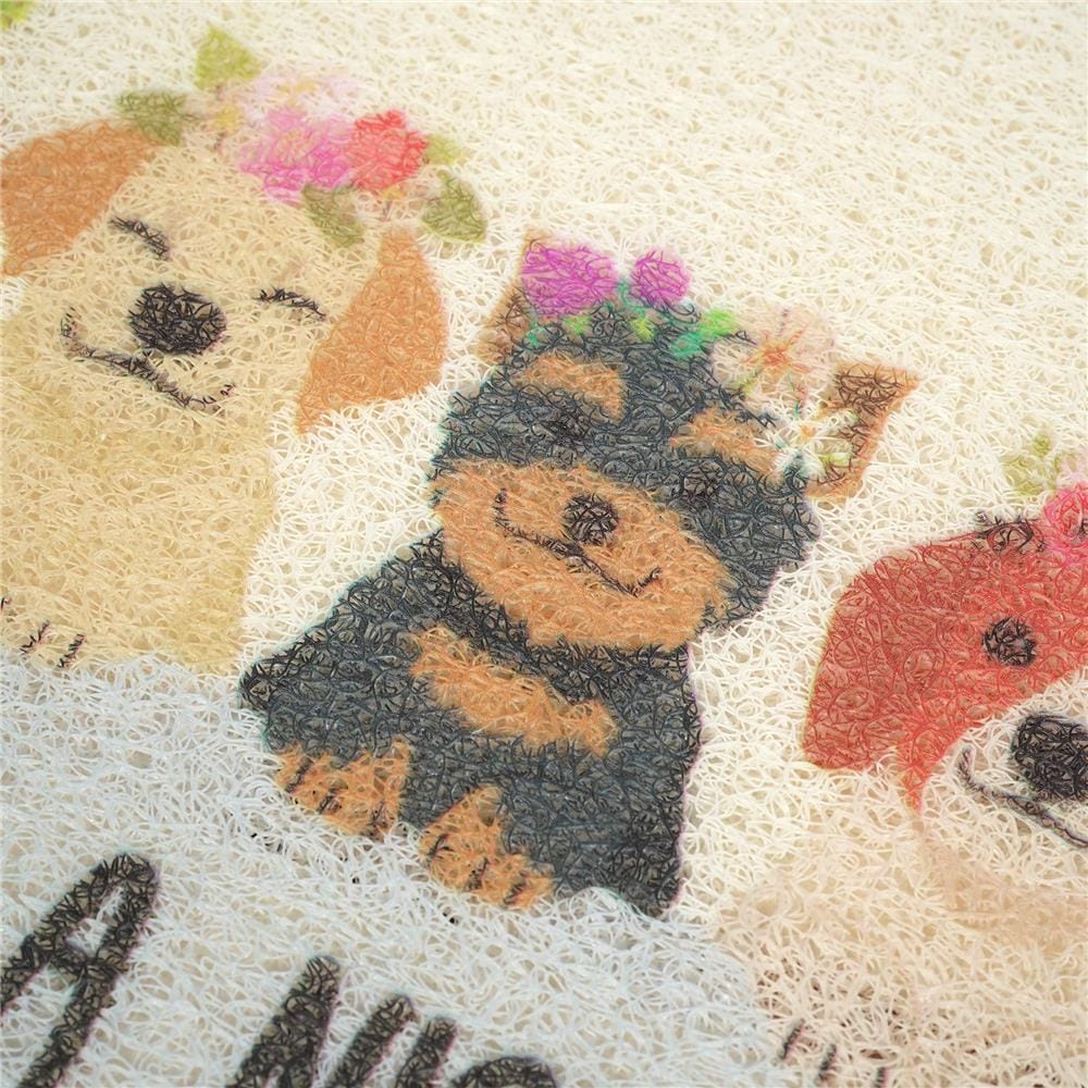 พรมเช็ดเท้าดักฝุ่น SNAZZ T-DOG 38x58 ซม. สีครีม