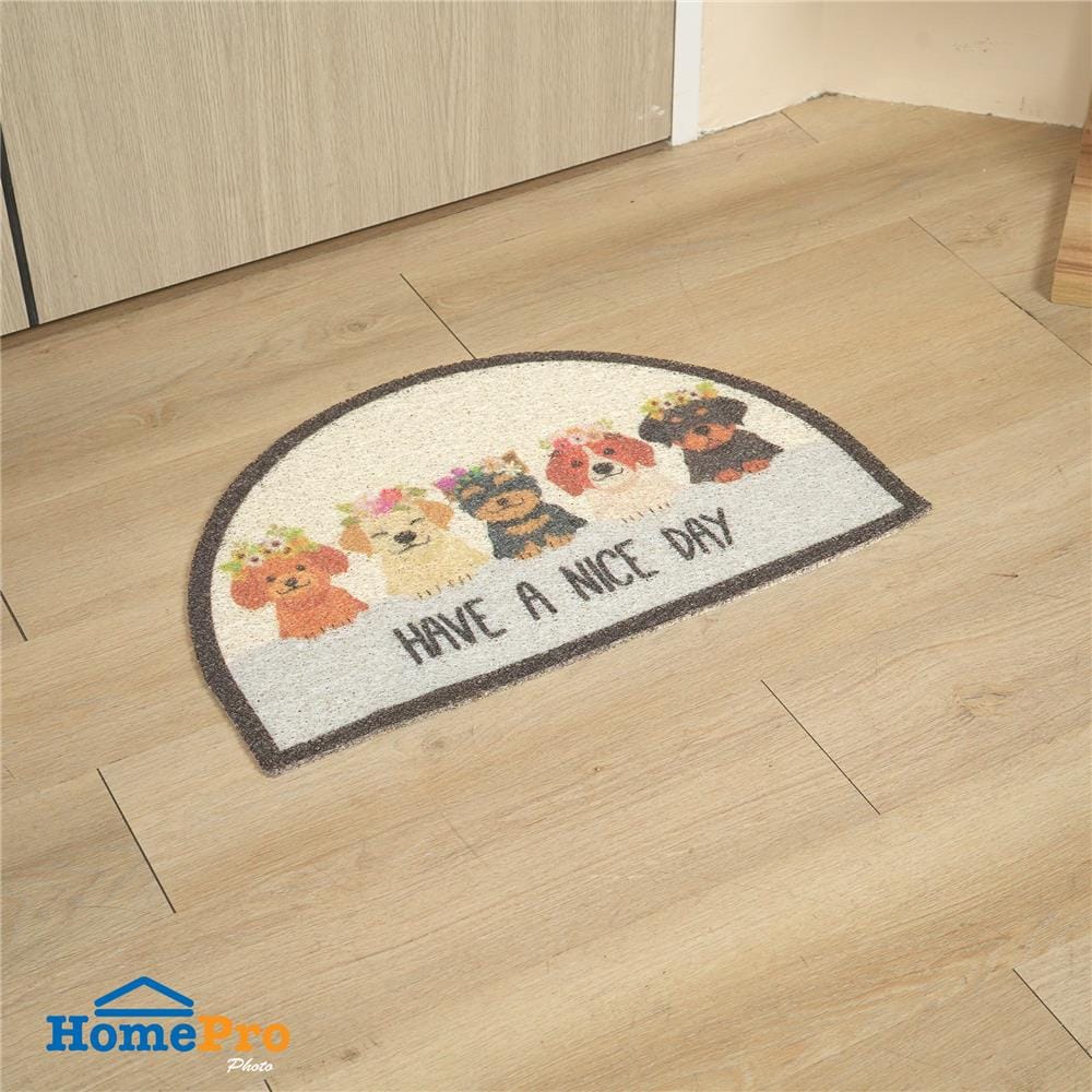 พรมเช็ดเท้าดักฝุ่น SNAZZ T-DOG 38x58 ซม. สีครีม