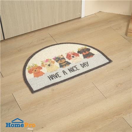พรมเช็ดเท้าดักฝุ่น SNAZZ T-DOG 38x58 ซม. สีครีม_4
