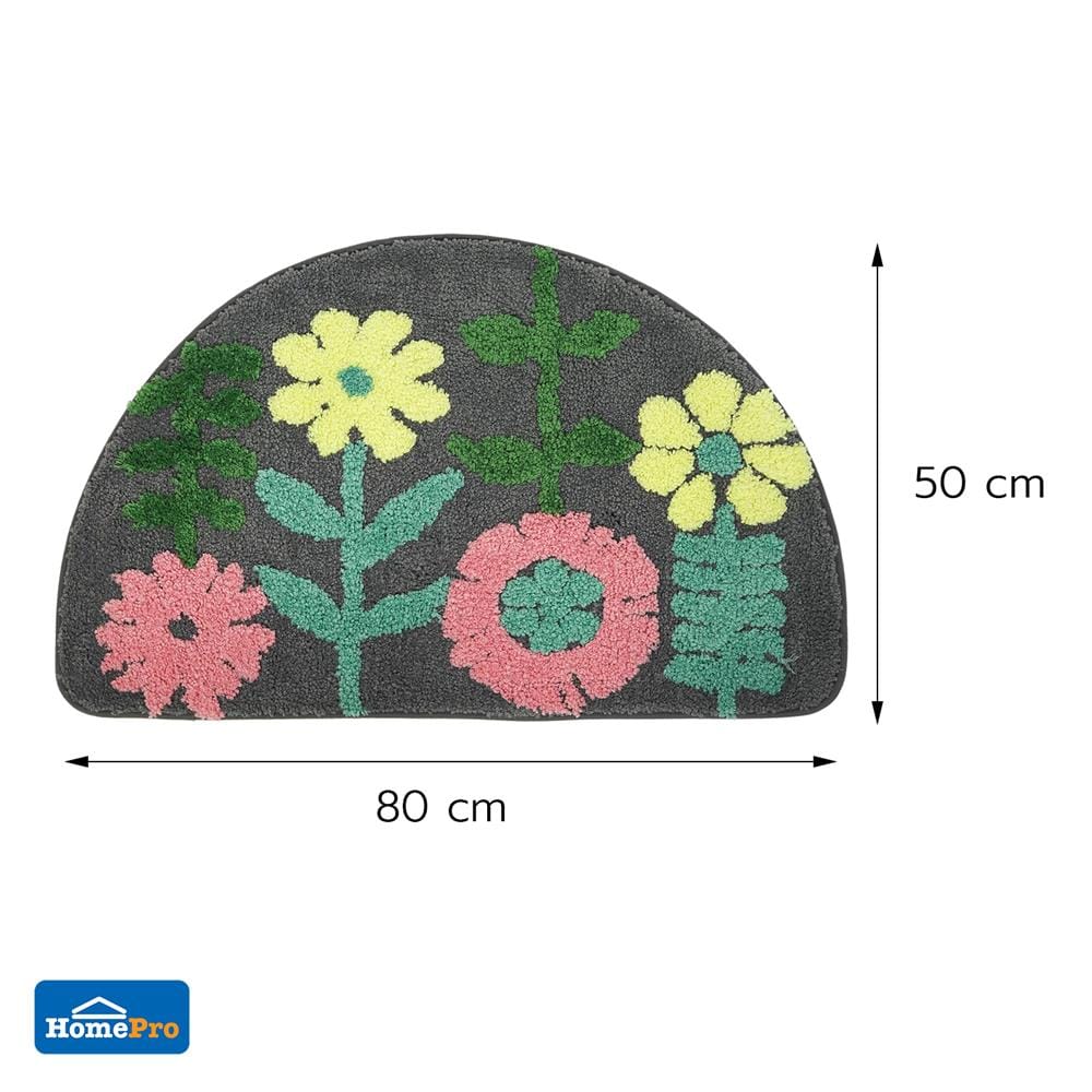 พรม SNAZZ T-FLOWER 50x80 ซม. สีดำ