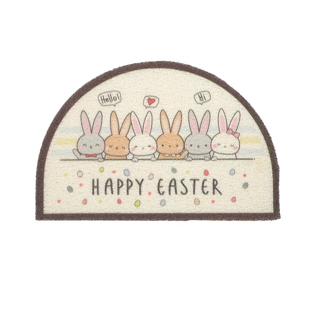 พรมเช็ดเท้าดักฝุ่น SNAZZ T-RABBIT 38x58 ซม. สีครีม
