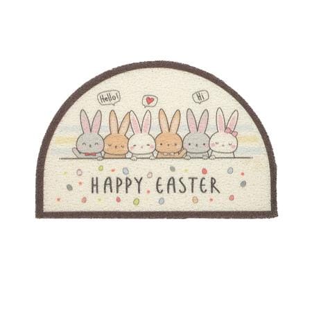 พรมเช็ดเท้าดักฝุ่น SNAZZ T-RABBIT 38x58 ซม. สีครีม_0
