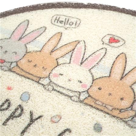 พรมเช็ดเท้าดักฝุ่น SNAZZ T-RABBIT 38x58 ซม. สีครีม_2