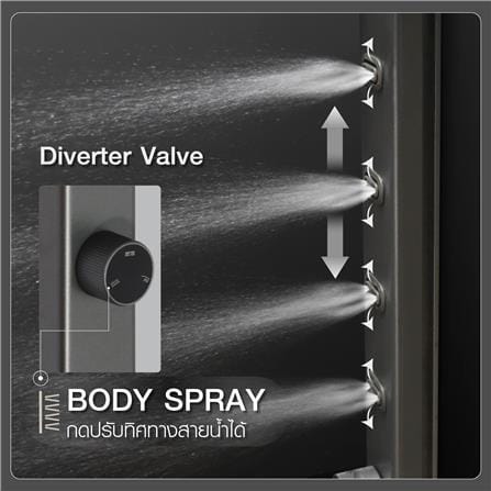 ฝักบัว RAIN SHOWER เดี่ยว HONS ST5000 สีเทา_5