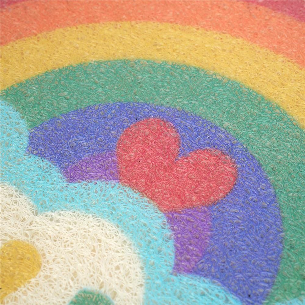 พรมเช็ดเท้าดักฝุ่น SNAZZ T-HELLO 38x58 ซม. สีขาว
