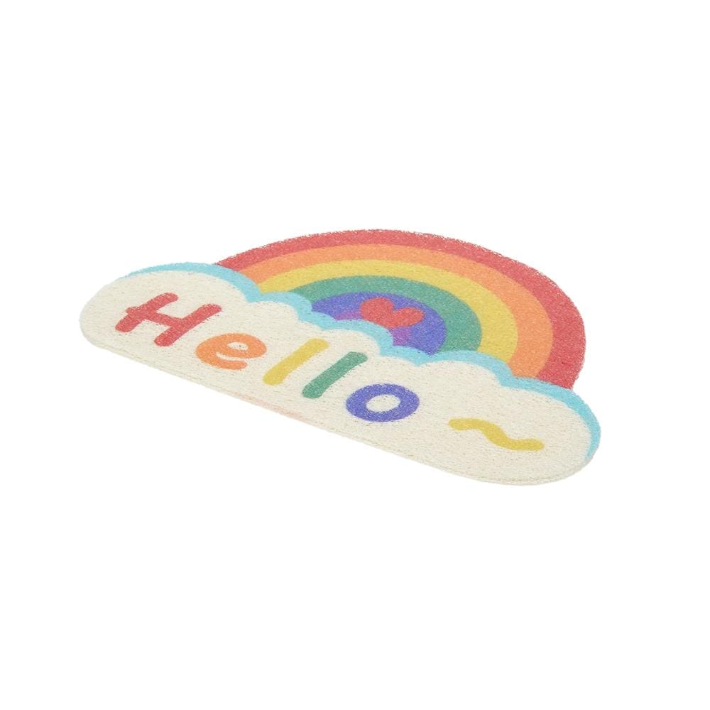 พรมเช็ดเท้าดักฝุ่น SNAZZ T-HELLO 38x58 ซม. สีขาว