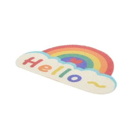 พรมเช็ดเท้าดักฝุ่น SNAZZ T-HELLO 38x58 ซม. สีขาว_3