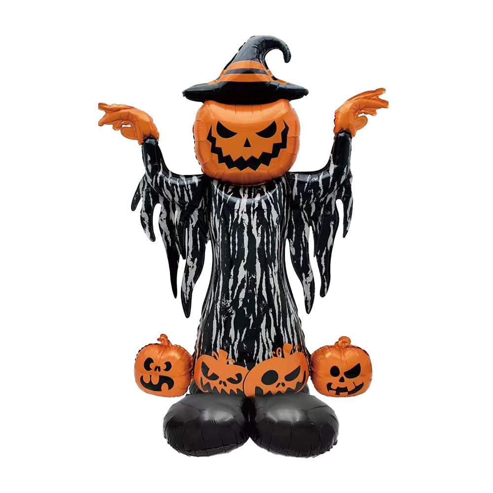 ลูกโป่งฟอยล์ HALLOWEEN PUMPKIN SNAZZ 57 นิ้ว สีดำ