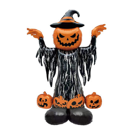 ลูกโป่งฟอยล์ HALLOWEEN PUMPKIN SNAZZ 57 นิ้ว สีดำ_0