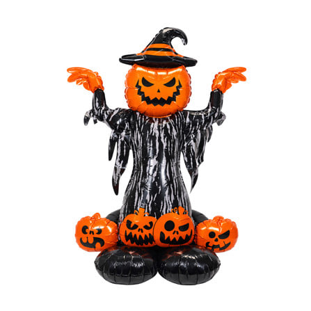 ลูกโป่งฟอยล์ HALLOWEEN PUMPKIN SNAZZ 57 นิ้ว สีดำ