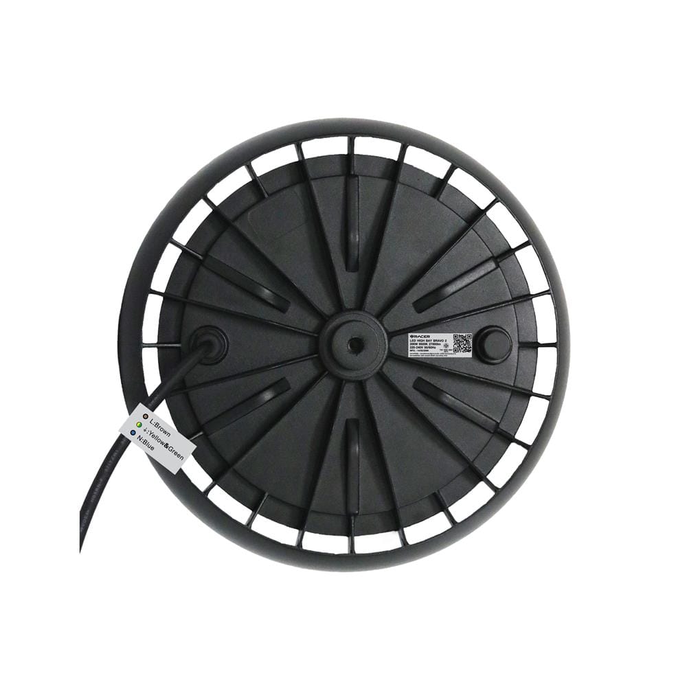 โคมไฮเบย์ LED RACER BRAVO2 200 วัตต์ DAYLIGHT สีดำ