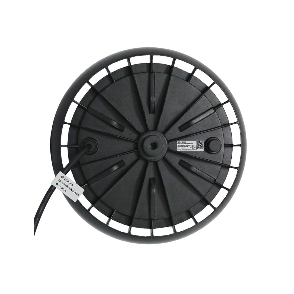โคมไฮเบย์ LED RACER BRAVO2 100 วัตต์ DAYLIGHT สีดำ