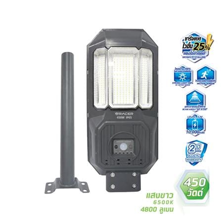 ไฟถนน SOLAR RACER PRIVATE PRO 450 วัตต์ DAYLIGHT สีเทา_0