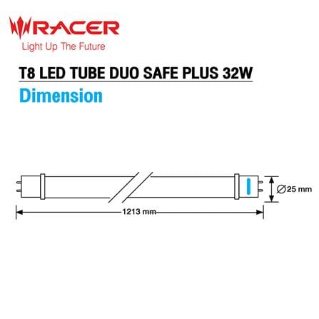 หลอด LED RACER T8 SAFE PLUS DE 32 วัตต์ DAYLIGHT G13_5