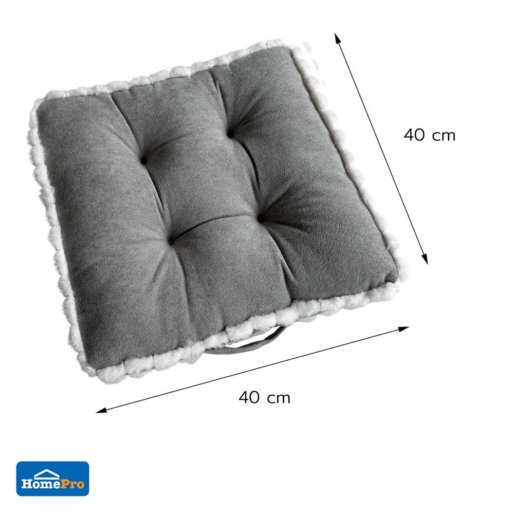 เบาะรองนั่ง HOME LIVING STYLE CLOUDY 16x16 นิ้ว สีเทา