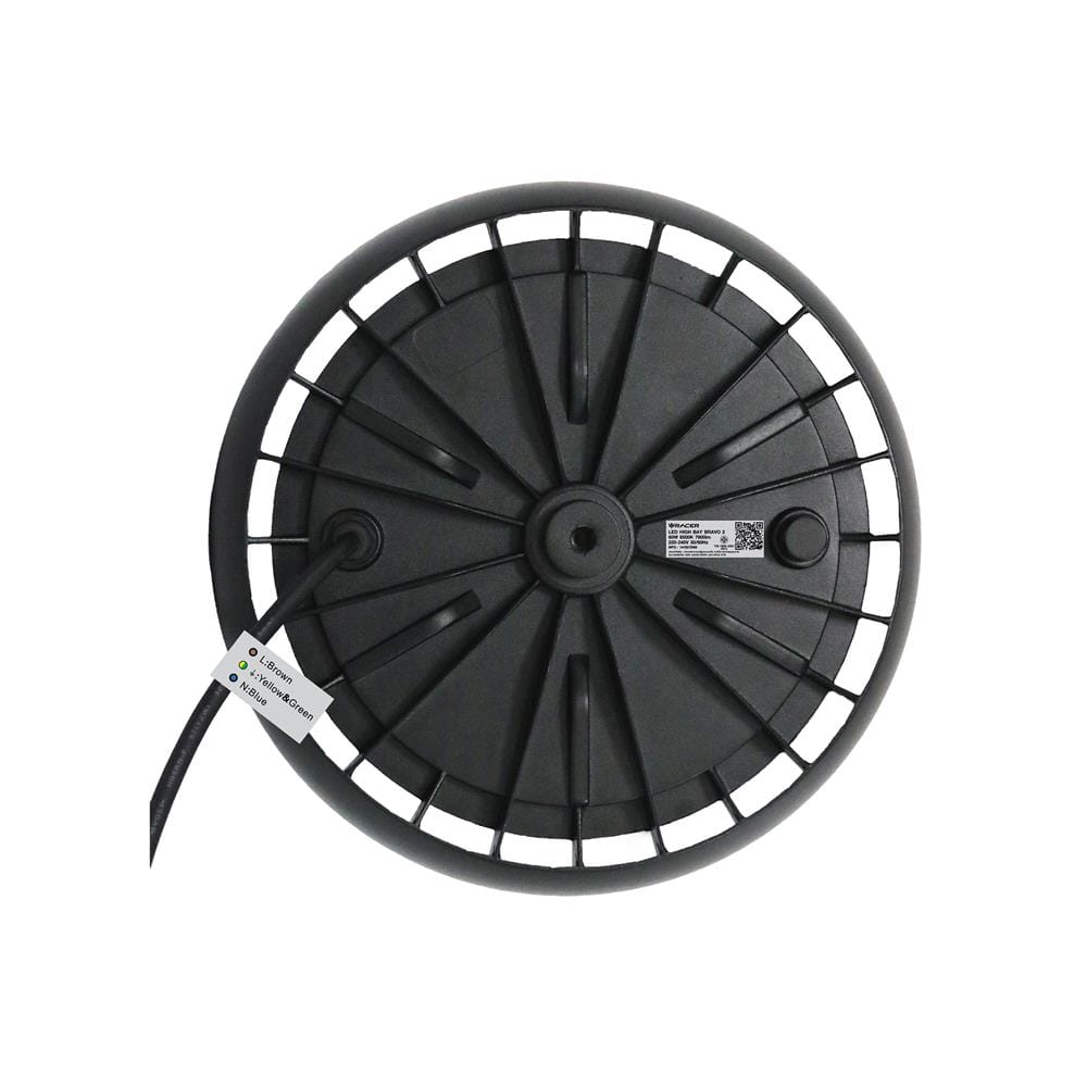 โคมไฮเบย์ LED RACER BRAVO2 60 วัตต์ DAYLIGHT สีดำ