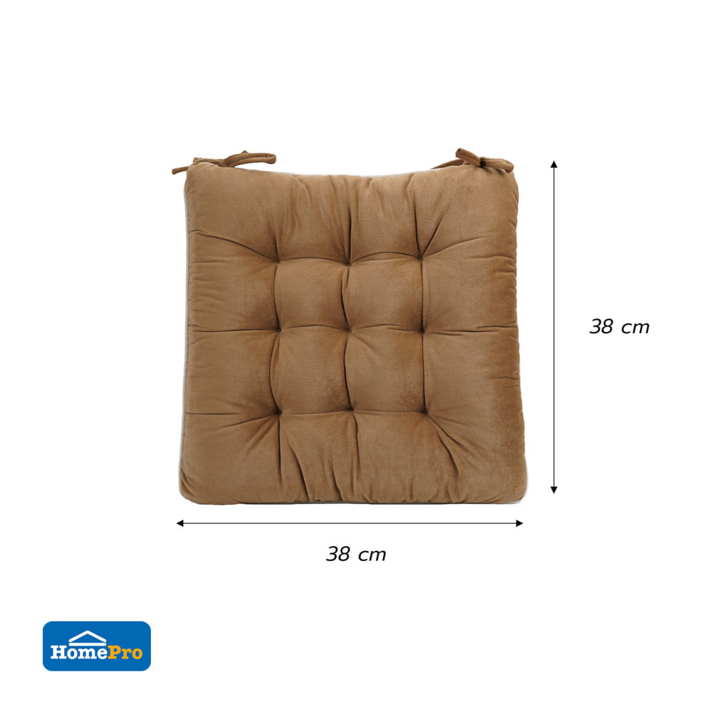 เบาะรองนั่ง HOME LIVING STYLE CRISP 15x15 นิ้ว สีน้ำตาล