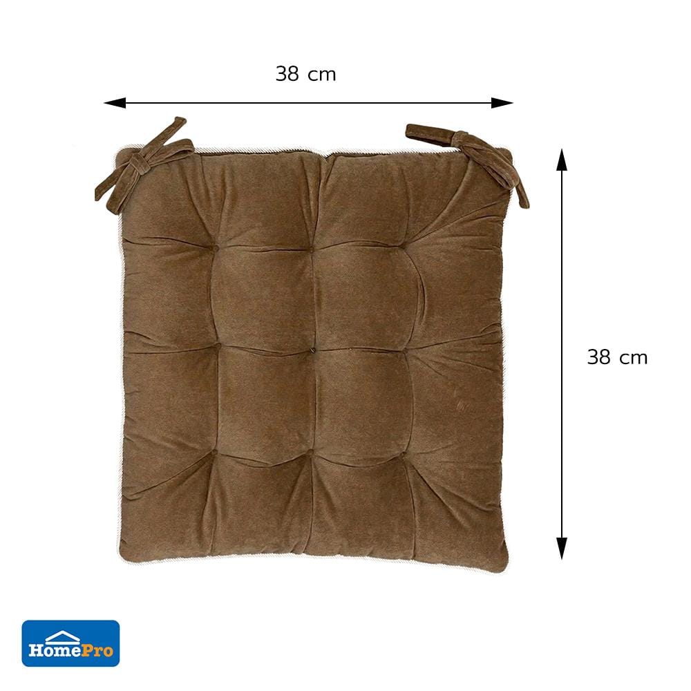 เบาะรองนั่ง HOME LIVING STYLE CRISP 15x15 นิ้ว สีน้ำตาล