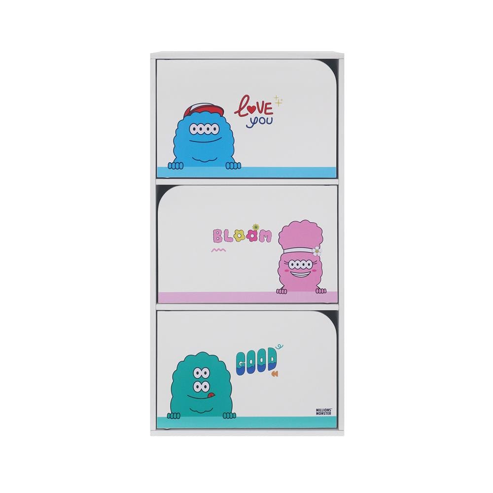 ตู้เก็บของ 3 ชั้น FURDINI MONSTER สีขาว