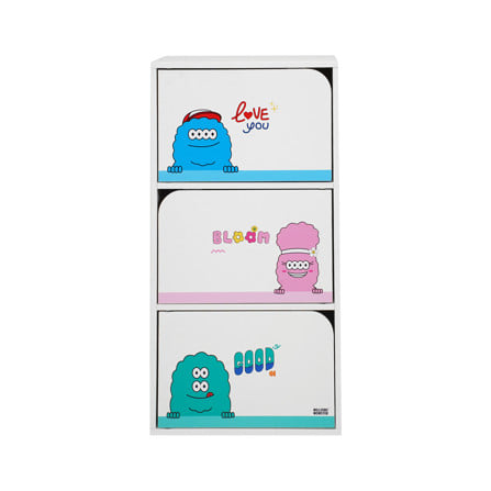 ตู้เก็บของ 3 ชั้น FURDINI X MILLIONSMONSTER สีขาว_2