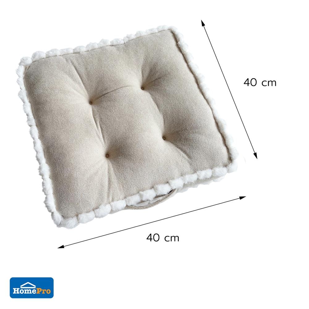 เบาะรองนั่ง HOME LIVING STYLE CLOUDY 16x16 นิ้ว สีครีม