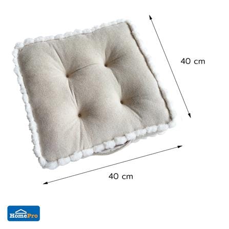 เบาะรองนั่ง HOME LIVING STYLE CLOUDY 16x16 นิ้ว สีครีม_1