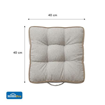 เบาะรองนั่ง HOME LIVING STYLE CREST 16x16 นิ้ว สีครีม_1