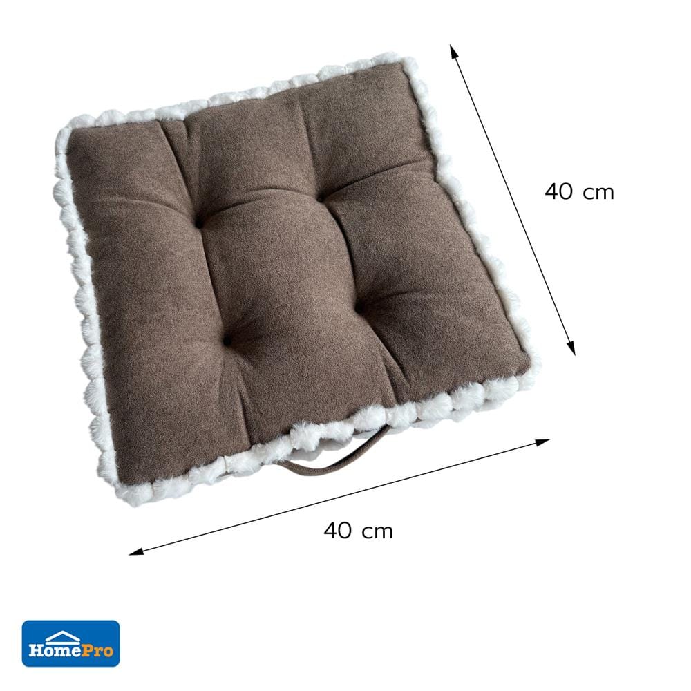 เบาะรองนั่ง HOME LIVING STYLE CLOUDY 16x16 นิ้ว สีน้ำตาล
