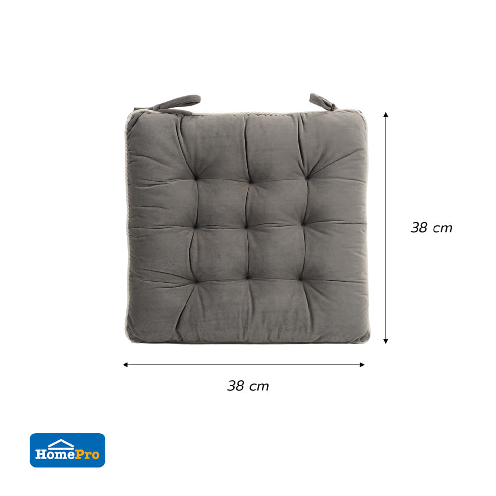 เบาะรองนั่ง HOME LIVING STYLE CRISP 15x15 นิ้ว สีเทา