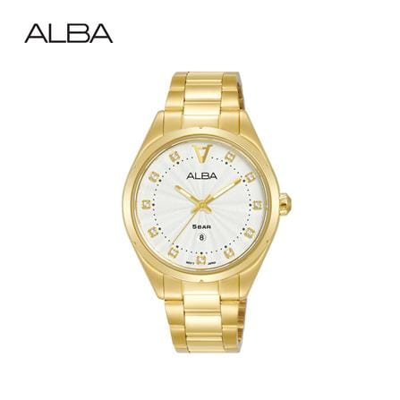 นาฬิกาข้อมือผู้หญิง ALBA รุ่น AH7BP4X ขนาด 34 มม. สีเงินขาว_0