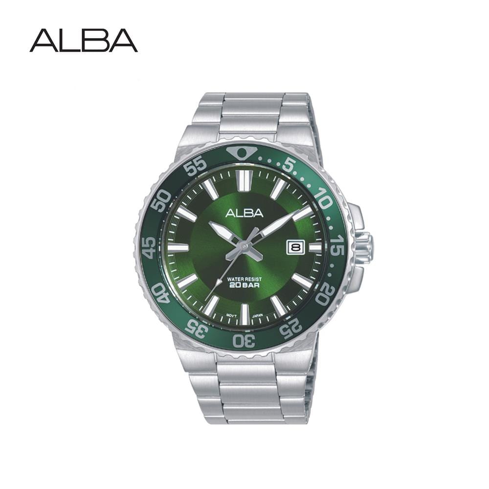 นาฬิกาข้อมือผู้ชาย ALBA รุ่น AS9S85X ขนาด 43 มม. สีเขียว