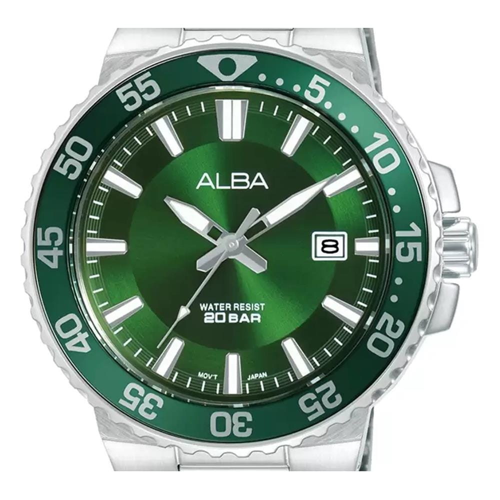 นาฬิกาข้อมือผู้ชาย ALBA รุ่น AS9S85X ขนาด 43 มม. สีเขียว