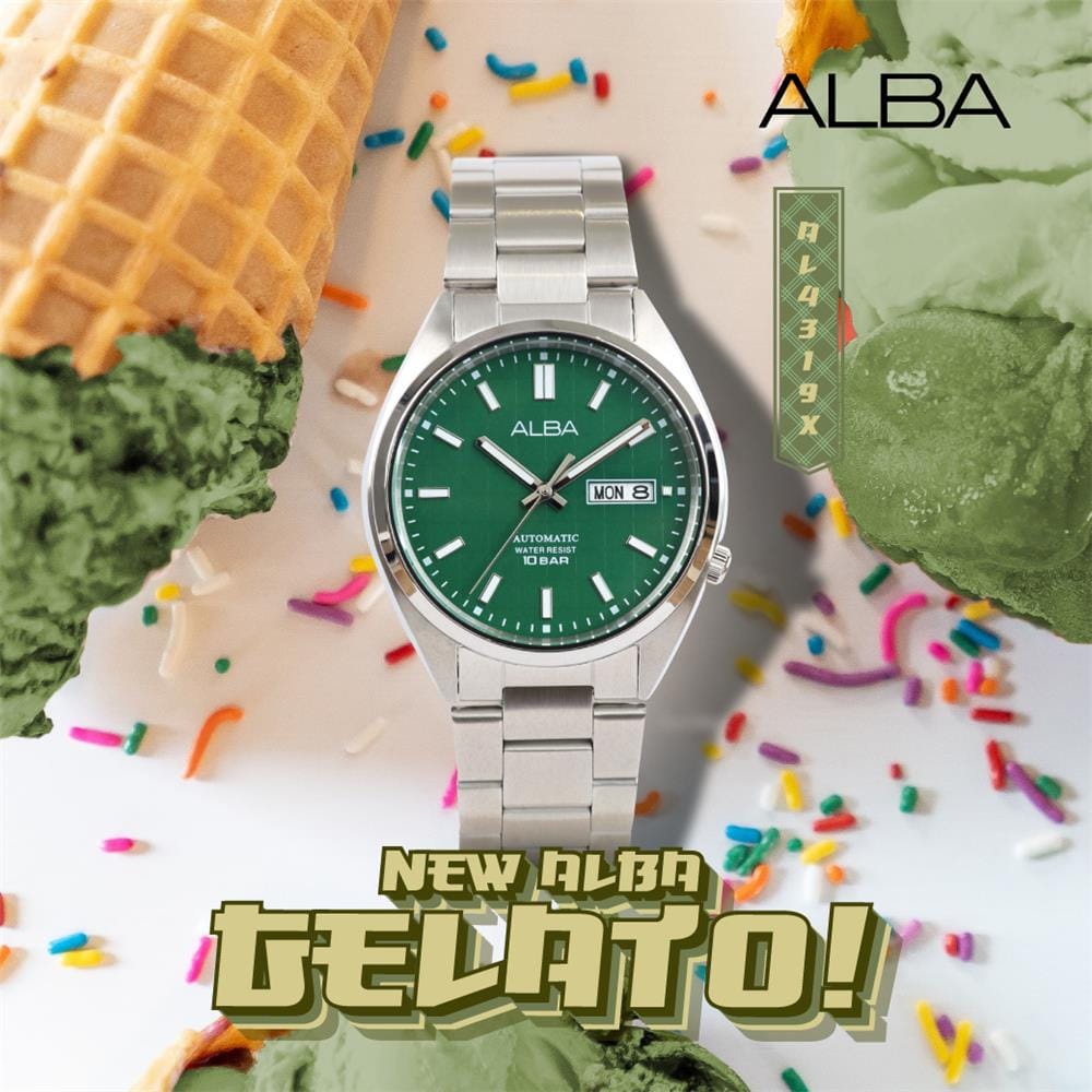 นาฬิกาข้อมือผู้ชาย ALBA รุ่น AL4319X ขนาด 41 มม. สีเขียว